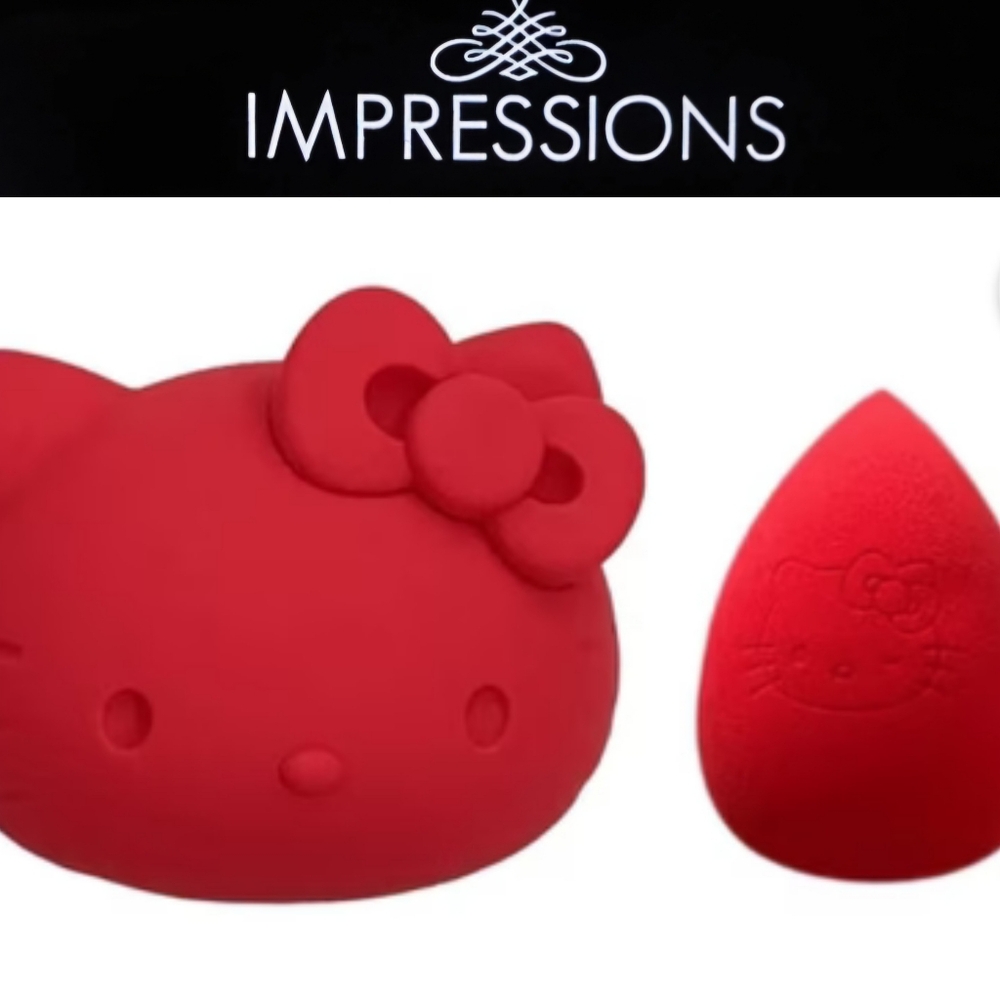 Impressions X‎ Hello Kitty Silicone Case + Beauty Sponge- Red